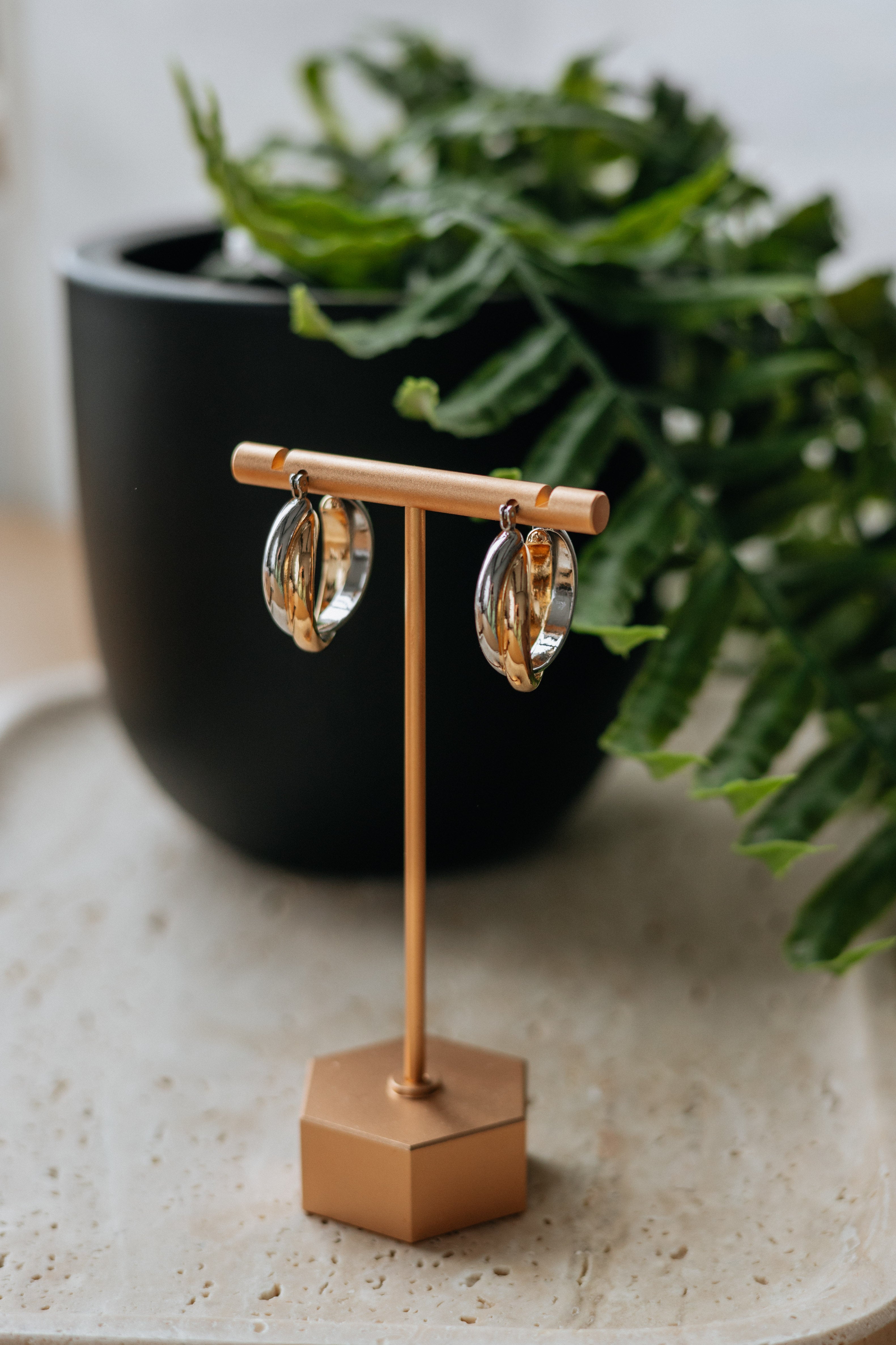 Amani Two-Tone Earrings